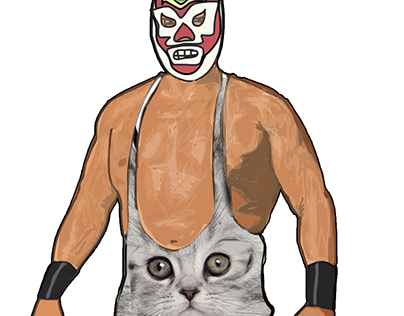 Lucha Kitty (inspired by Blue Chip Athletic)