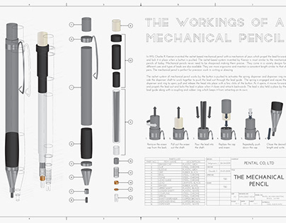 Exploded view - Mechanical Pencil