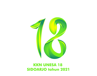 Logo Identity "KKN UNESA 18 Sidoarjo"