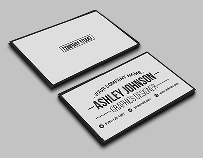 White And Black Business Card TEMPLATE