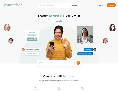 Online Mom Chat website Design
