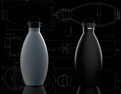 Ellipse Shape Bottle Design.