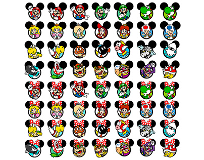 Mario Mickey Icons