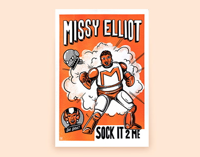 Missy Elliot - Sock it 2 me, Risograph Print