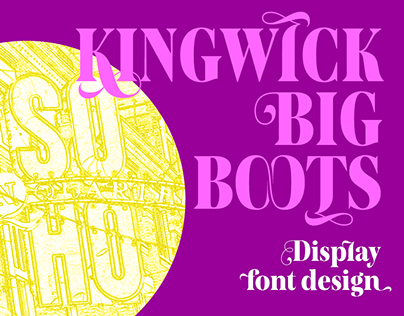 Kingwick Big Boots display font design