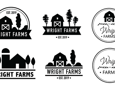 Wright Farms Logo Options