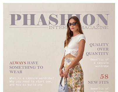 Phasion Internet Magazine Cover and Spread