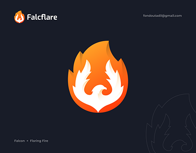 Falcon and Fire | Logo Concept | Brand Logo Design