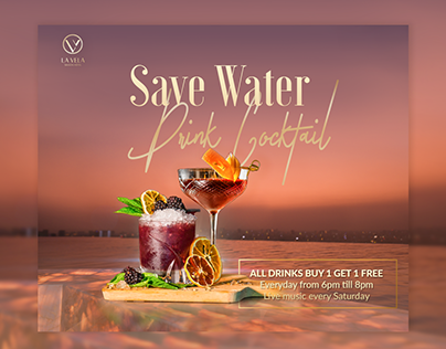 Poster Promotion Cocktail - La Vela Hotel