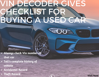 VIn Decoder given Tips checklist for buying a used car