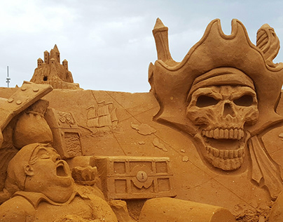 Pirates and Mermaid Sand Sculpture