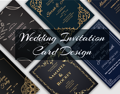 Luxury Wedding Invitation Stationery Design