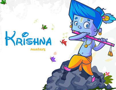 Lord Krishna Illustration Projects | Photos, videos, logos, illustrations  and branding on Behance