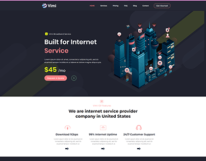 Internet Service Provider Wix Website