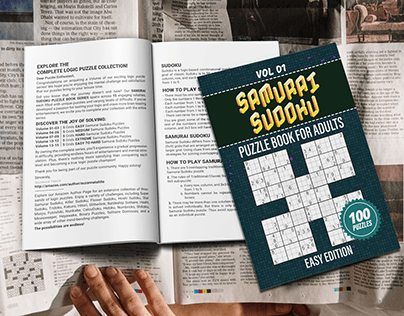 Samurai Sudoku Puzzle Book For Adults - Vol 01