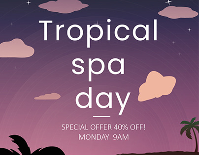 Tropical spa day poster