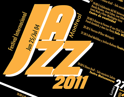 Cartel tipográfico de festival de Jazz