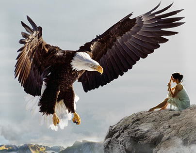 #eagle #bird #human #woman #mountains #nature #kartal