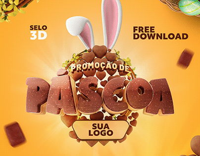 Selo 3D - Promoção de Páscoa (Free Download)