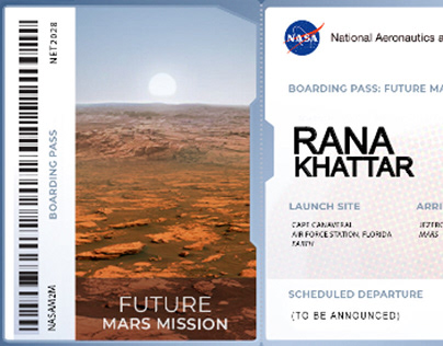 Future Mars 2028 .. NASA Certified Ticket
