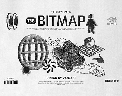 138 Bitmap Vector Shapes Pack