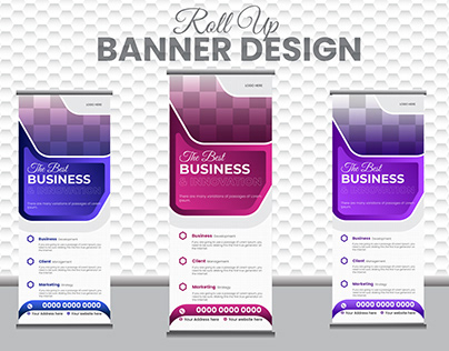 I will design a professional roll up banner