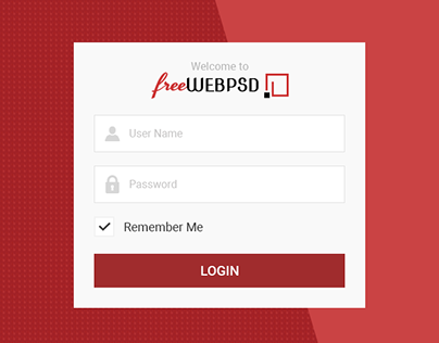 Professional Red Color Login Page