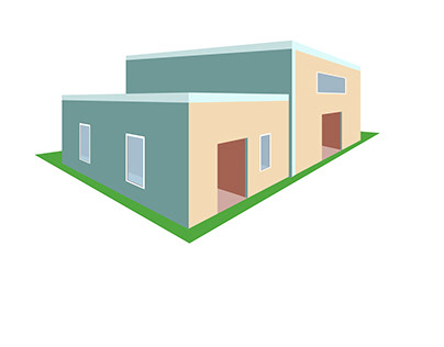Persepective house vector