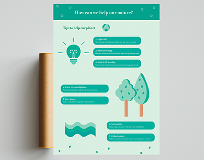 Tips to help our planet in infographics