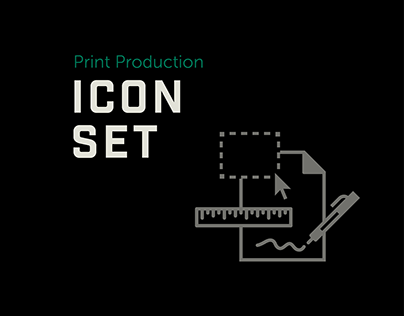 Print Production Icon Set