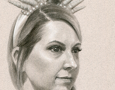 Julie - Charcoal on Paper Portrait from life