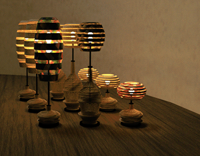 Lamp Collection made from Local Materials