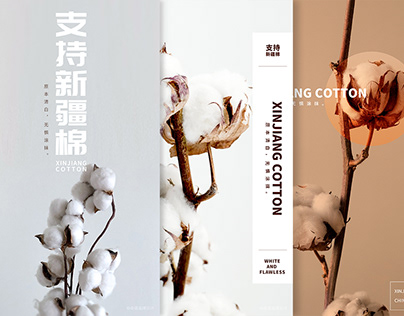 PosterDesign公益行动-我支持新疆棉 Xinjiang Cotton BrandCampaign