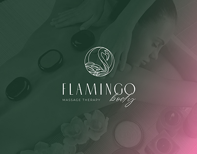 Логотип для студии массажа Фламинго