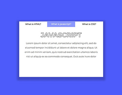 Build Custom Tabs with HTML CSS and JavaScript