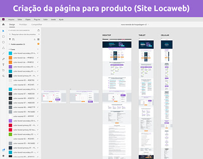 Criação de Página produto LW - Adobe XD