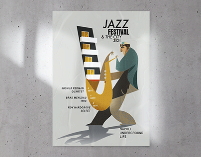 Progetto : manifesto "Jazz Festival & the city".