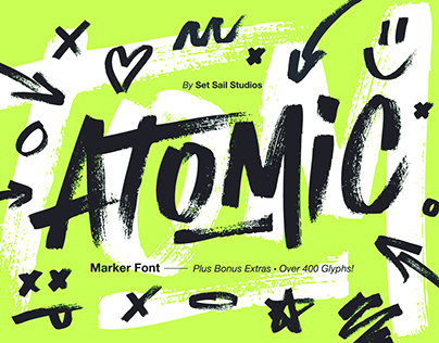 ATOMIC Marker Font + Extras