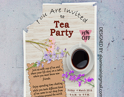 Tea Party Invitation Poster 2016