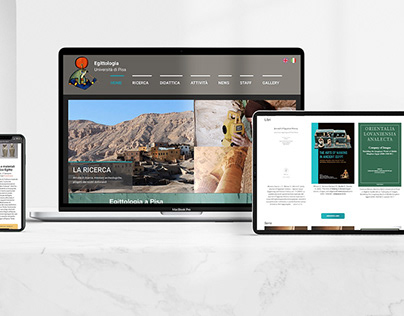 Egittologia UNIPI - website graphic design