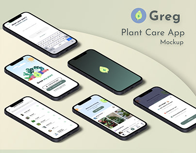 Greg - Plant Care App I UI Mockup I Mobile