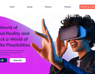 Virtual Reality Landing Page Web design