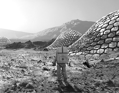 Modern and Primitive . A Martian Colony