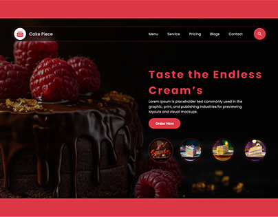 Cake Piece - Website UI Design
