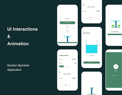 UI Animation - Garden Sprinkler Mobile Application