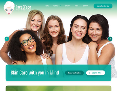 Face2Face Website Design Mockup