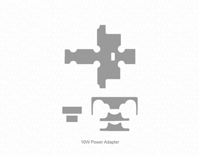 Apple 10W Power Adapter 2019 Wrap Template Cut File
