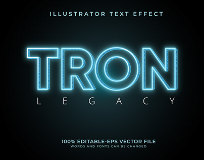 Tron Neon Style Movie Text Effect