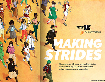 "Making Strides" feature layout