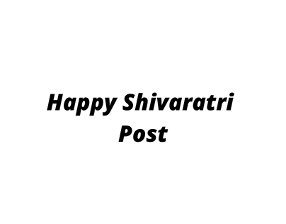Happy Shivaratri Post.